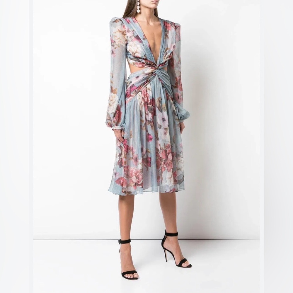 PatBo Size 6 Cut Out Floral Dress